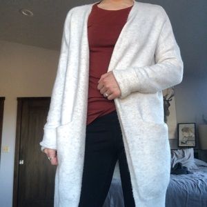 White long cardigan